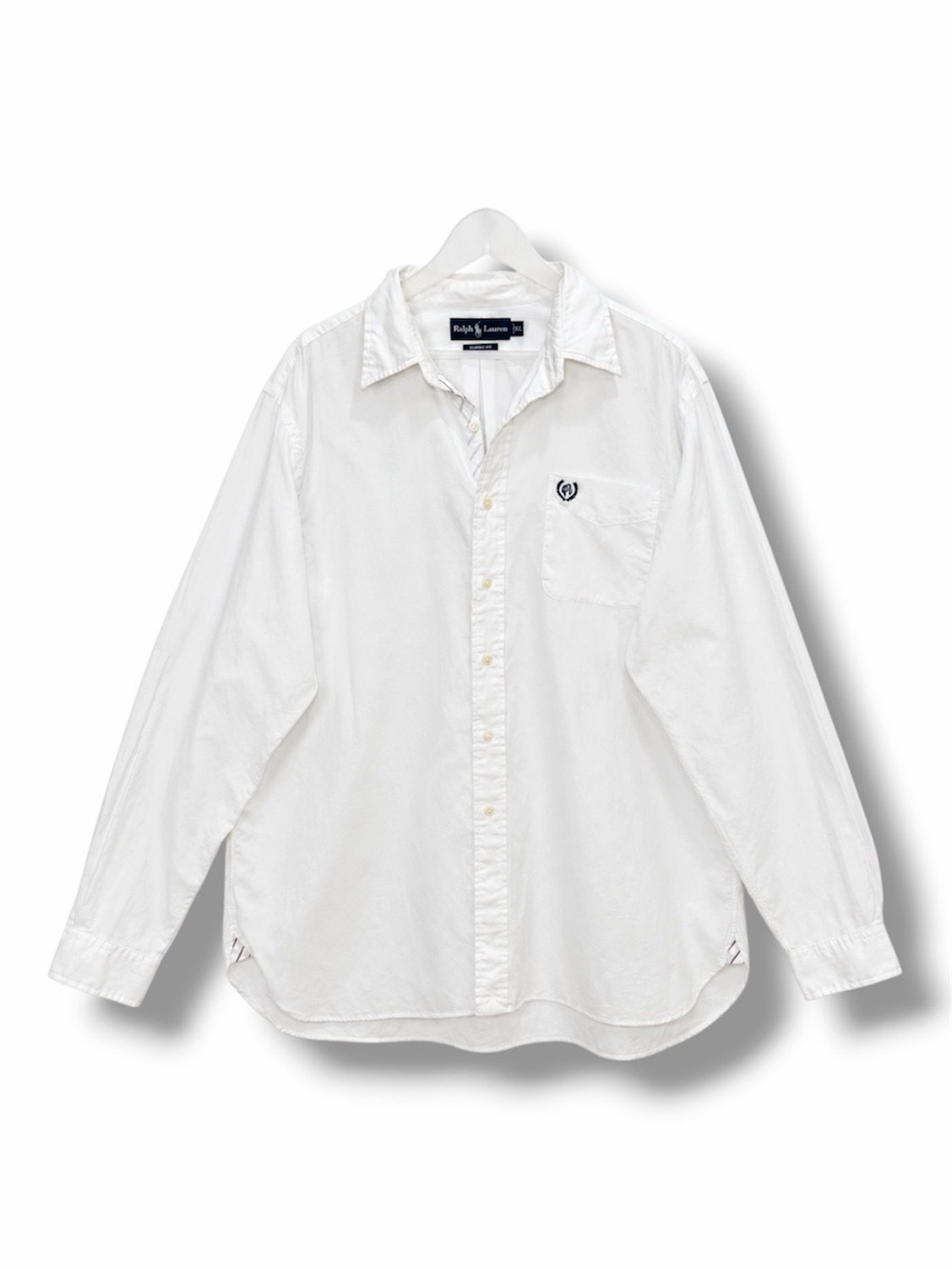 Ralph Lauren 1932 RPL Crest White Oxford Button Down Shirt Mens XL Classic Fit